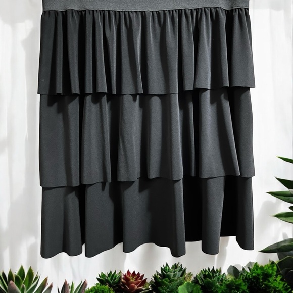 Annalee + Hope Ladies Size L Black Tiered Skirt - Picture 9 of 13